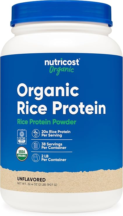 Nutricost Organic Rice Protein Powder (2 LB) from Brown Rice, Gluten-Free | GMO-Free