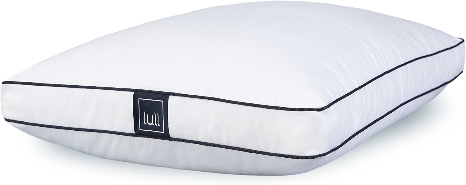 Lull Original 3-Layer Premium Hypoallergenic Pillow Down Alternative for Neck & Spine Support Bed Pillows for Sleeping Cooling, Breathable, Machine Washable with 100-Night Trial Standard Size