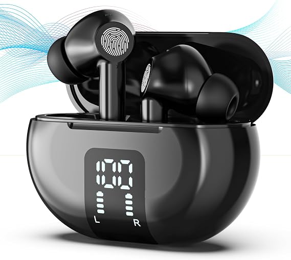 AI Language Translation Earbuds Translator in Real Time 0.5S,Two-Way Bluetooth Translator Device with APP for 144+ Languages Translation Packs,Spanish English Translation Headphone,M10 (Black)