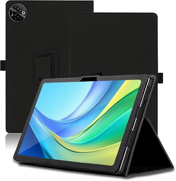 Case for DOOGEE Tab E3 Max 14 inch, DOOGEE Tab E3 Max Tablet Case, Folding Stand Protective Cover with Pencil Holder and Wrist Strap, Full Protection. (Black)