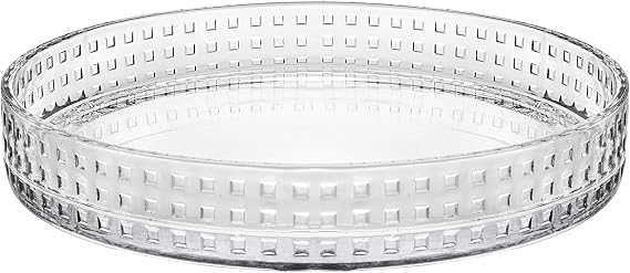 Godinger Serving Tray, Serving Platter, Round Serving Tray for Food and Drinks, 12X12