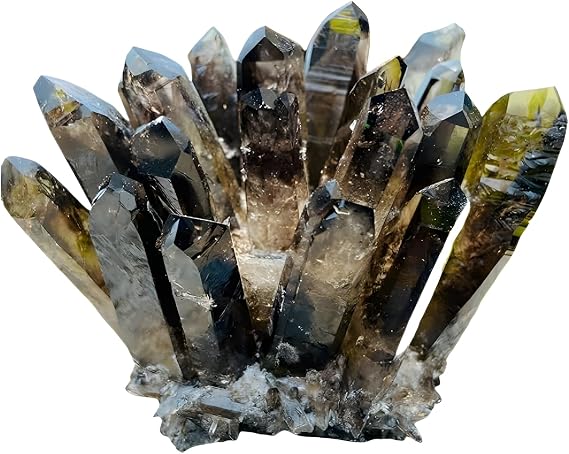 Smoky Quartz Crystal Cluster Large Quartz Crystal Cluster Natural Healing Stones Crystal Quartz Cluster Natural Crystal Quartz Stones for Relaxation Crystal Quartz Cluster