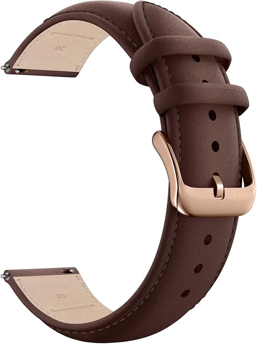 Genuine Leather Watch Strap Vintage Retro Style Band Classic Wristband Compatible with Universal Watch, Quick Easy Release Replacement Watchband for