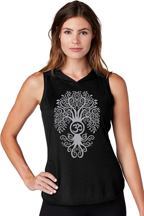 Yoga Clothing For You Womens Bodhi Tree Hoodie Tank Top