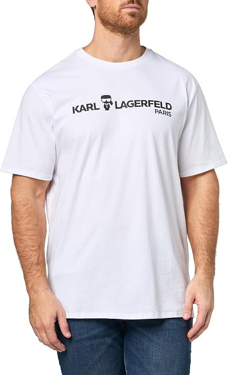 Karl Lagerfeld Men's Short Sleeve Karl Logo Graphic Easy Dressing T-Shirt