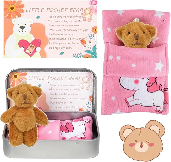 Pocket Bear in Tin Box, First Day at School Gifts for Kids