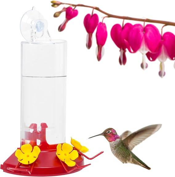 Perky-Pet Window Mount Hummingbird Feeder, 8 oz Nectar Capacity
