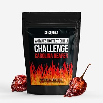 SPICE 'N' TICE Carolina Reaper Chilli Challenge - One of The World's Hottest Chillis - 100% Natural