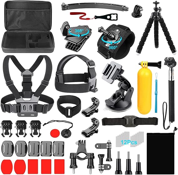 Action Cameras Accessory Set, 50-in-1 Sports Camera Accessories
