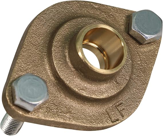 Midline Valve S1549 Circulator Flange Kit with Gaskets, Nuts and Bolts for Grundfos Pumps Brass 1 in. SWT (2Pack)