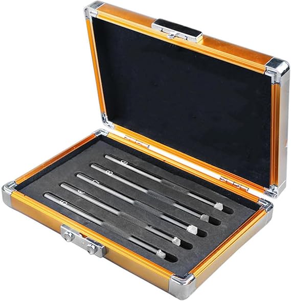 Mohs Hardness Test Kit, 5-9 Scratch Tester Hardness Test Pen, 5 Pack Mohs Hardness Test, Tester Industrial Mineral Identification Kit for Gem Jade Jewelry