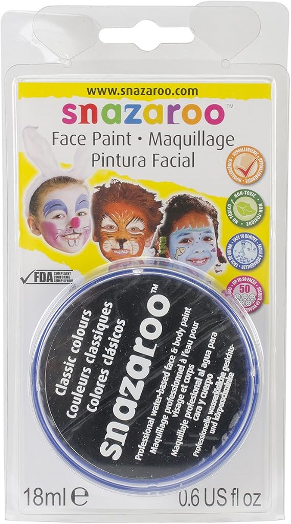 Reeves Snazaroo Face Paint, 18ml, Black