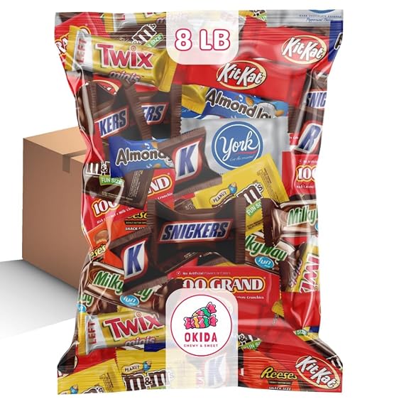 Assorted Chocolate Variety Pack - Individually Wrapped Party Chocolate Assortment (8 LB)
