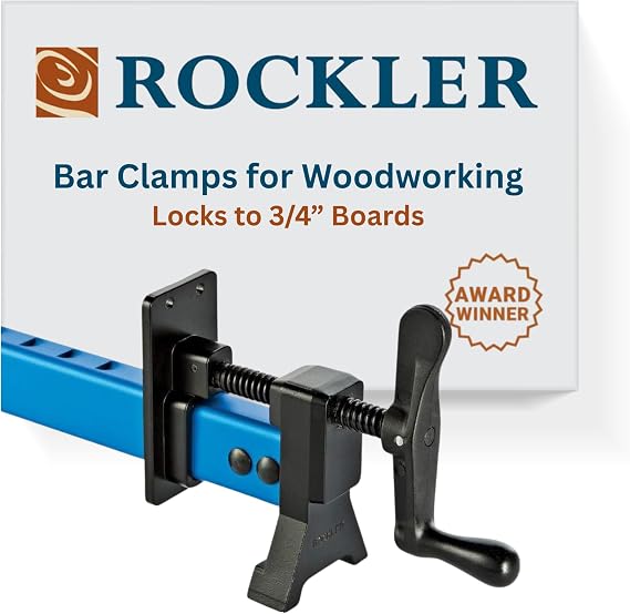 Rockler Sure-Foot 24 in Bar Clamp, Aluminum Woodworking Bar Clamp
