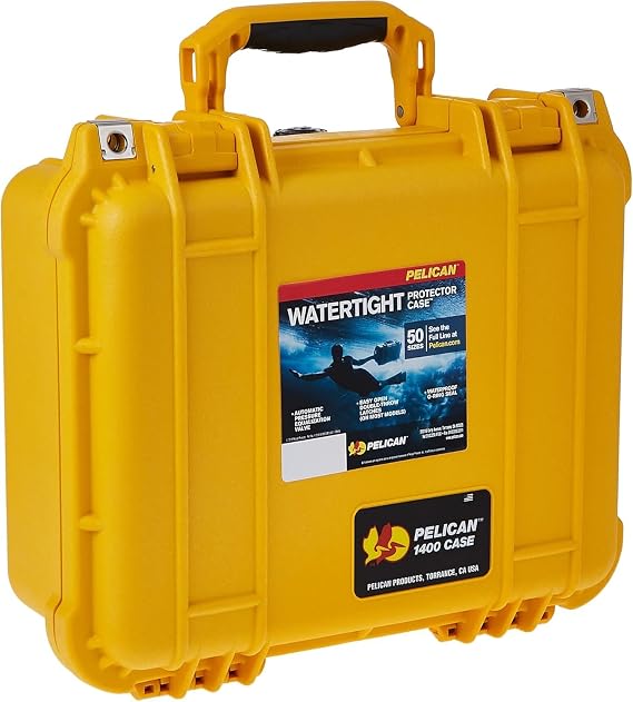 Pelican 1400 Case No Foam (Yellow) (1400-001-240)