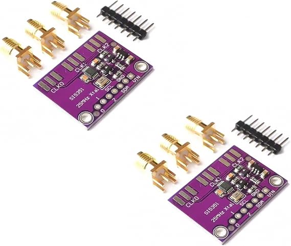 2pcs CJMCU-5351 Si5351A Si5351 I2C 8KHz to 160MHz 3-5VDC High Frequency Signal Generator Breakout Board Square Wave Frequency Generator Signal Generator Clock Generator for Arduino