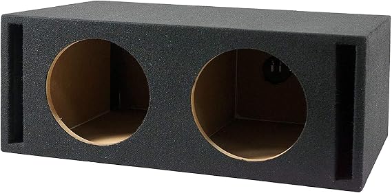 Absolute USA VEGD12 Dual 12-Inch Slot Ported Subwoofer Enclosure, 3/4-Inch MDF