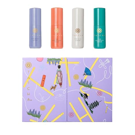 TATCHA The Serum Discovery Set | Gift Set - The Brightening, Dewy, Longevity, and Silk Serums ($132 Value)
