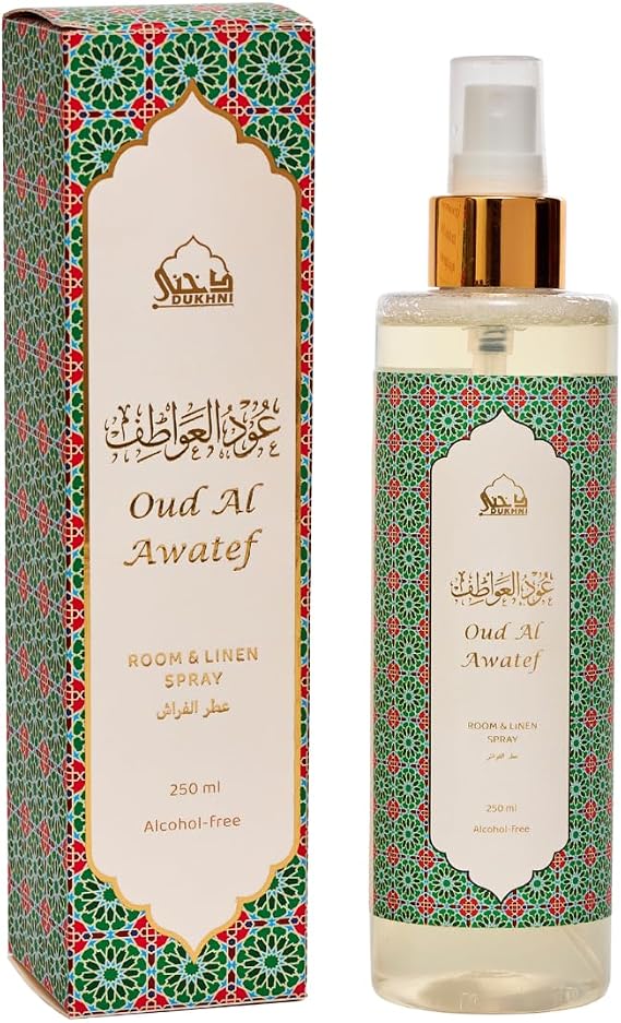 Oud Al Awatef Lemongrass Spray by Dukhni | 250ml Arabic Air Freshener