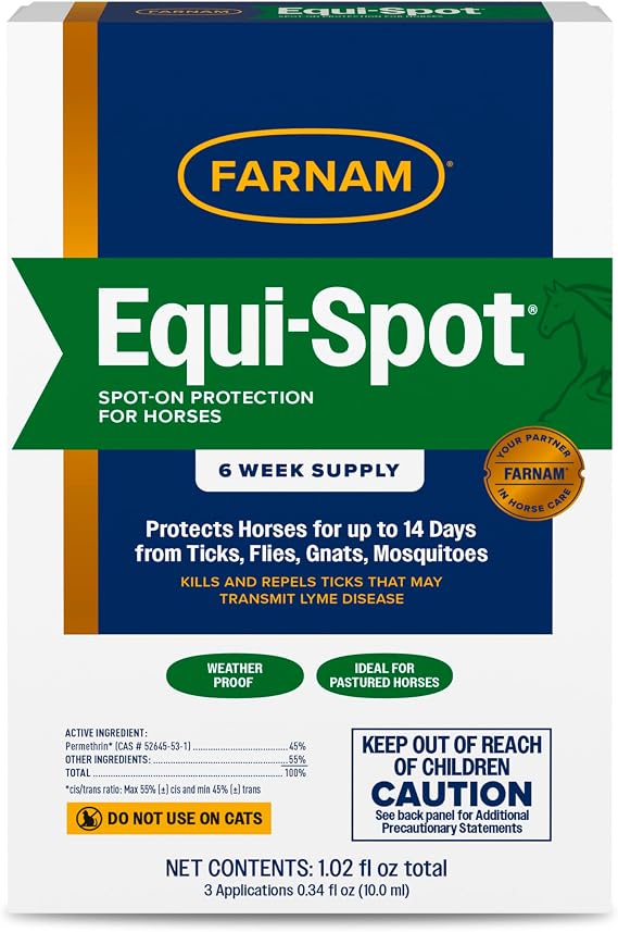 Farnam Equi-Spot, Weather Proof Targeted Spot On Protection, 6 Week Supply