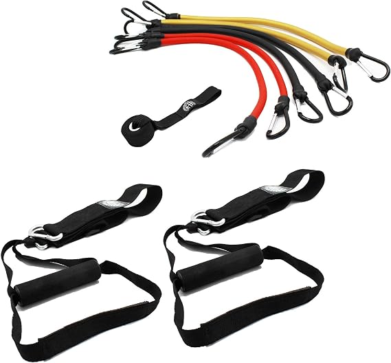 Fitness Health Suspension Bodyweight Trainer System Kit Sling Training Strap Resistance Kit with Door Anchor and Handles for Home Gym Fitness with Workout Guide Exercise Travel and Indoors & Outdoors