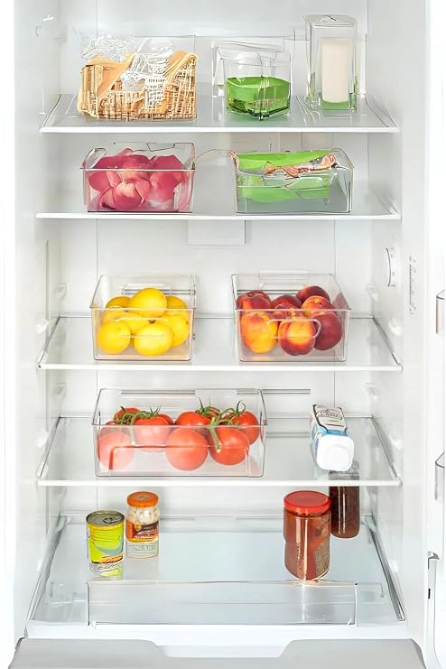 Market Door 3-Piece Unbreakable Ultra Durable Refrigerator Organizer Box Transparent Set (3 Size Box Set)