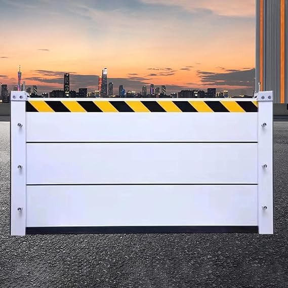Reusable Domestic Garage Flood Defence Barriers, Front Door Sealed Flood Prevention Barrier, Heavy Duty Aluminum Anti-Flood Wall for Exterior(123x60cm/48.4x23.6in)