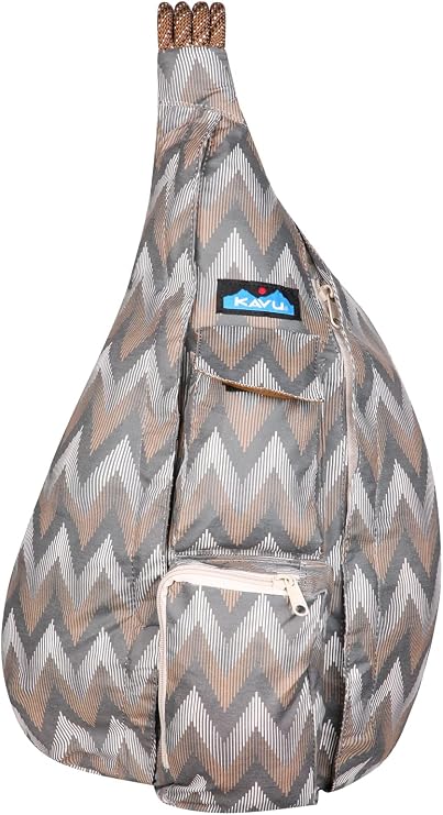 KAVU Original Rope Sack Sling Crossbody Backpack - Chevron Peak