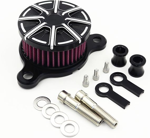 Motorcycle Air Intake Filter Kit For Harley Sportster XL883 XL1200 Iron 883 48 72 1991-2021(Black)