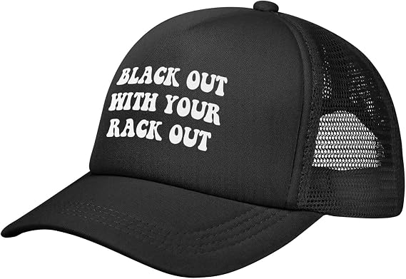 Black Out Trucker Hats for Women - Funny Dad Hat for Birthday Gifts