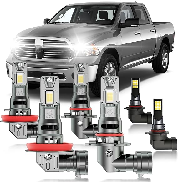 for 2013-2018 Dodge Ram 1500 2500 3500 Hi-lo Beam FOG Lights Bulbs Combo