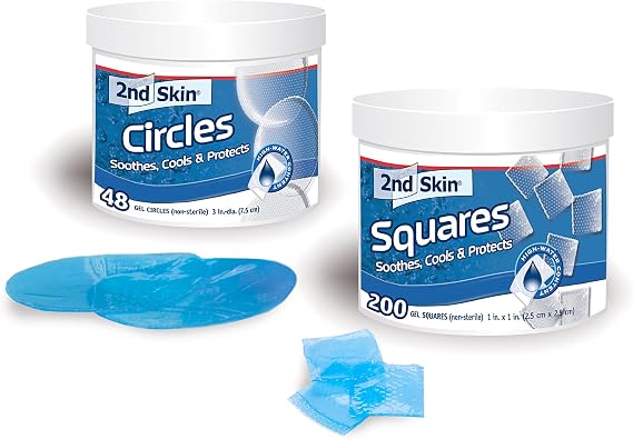Spenco 2nd Skin Squares Soothing Protection Bacterial Barrier, 1 Inch Squares + 3 Inch Circles