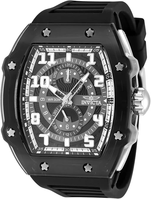 Invicta Racing Men 48.5mm Plastic Black Black dial VH61 Quartz