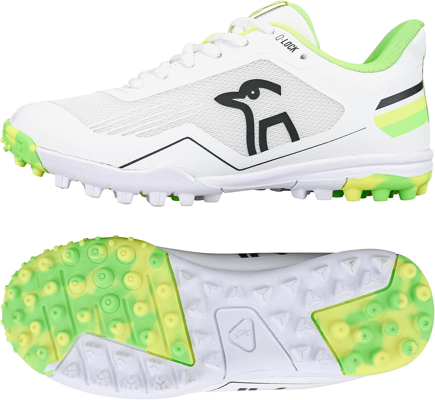 Kookaburra KC 5.0 Rubber Sole Cricket Shoe - Yellow/Green