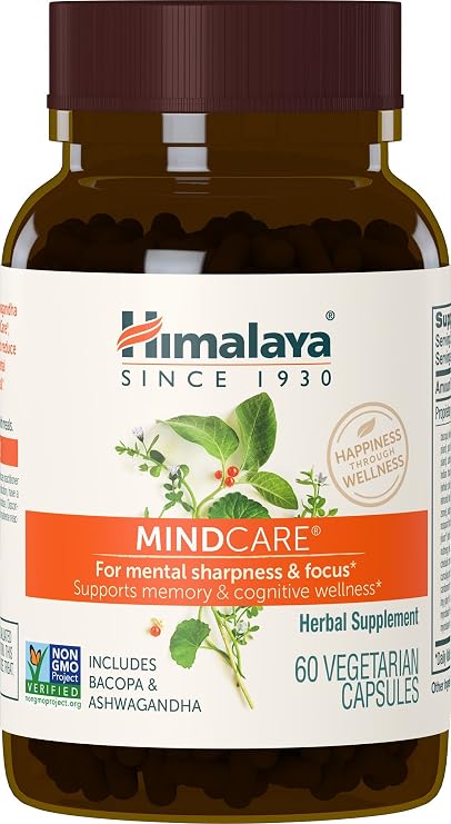 Himalaya MindCare Nootropic Brain Supplement, 1170 mg, 60 Capsules