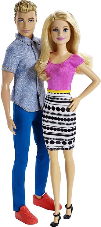 Barbie Dolls, Barbie and Ken Doll 2-Pack Featuring Blonde Hair and Bright Colorful Clothes, Kids Toys and Gifts