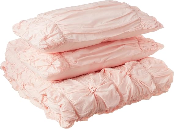 Rizzy Home | BT1392 | Polyester Comforter | 106"x92" Pink Solid