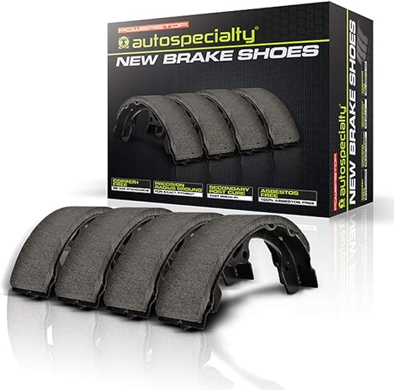 PowerStop Rear Parking Brake Shoes for Scion iQ 2013 |xD 2008-14 |Toyota Corolla 2009-19 |Prius C 2012-19 - Brake Shoe Replacement, B945