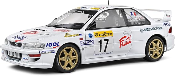 Solido 1:18 Scale Diecast Subaru Impreza S5 WRC99 22B Blue #17 Panizzi/Panizzi Rallye Monte Carlo 1999 Model S1807407
