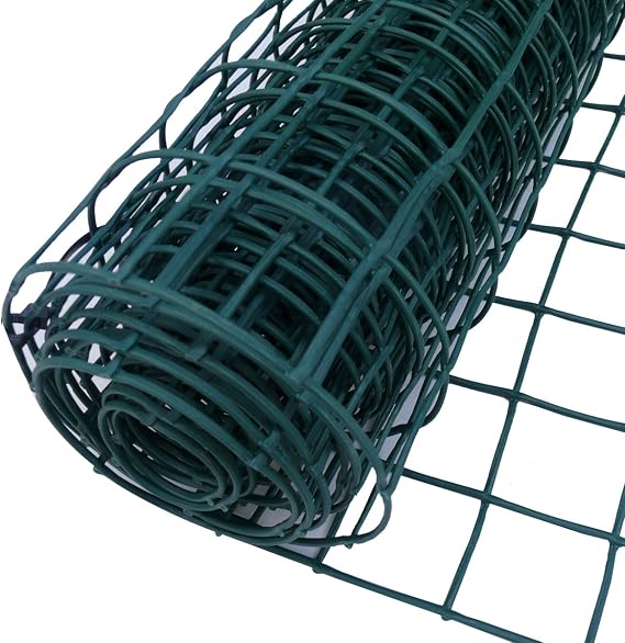 Suregreen Plastic Mesh Fencing | 1m x 10m | 50mm Holes | Green | Netting for Garden Fences, Plant Support, Tree Guard, Plastic Mesh for Climbing Plants, Vegetables, Puppy Fence, Garden Fence, Barrier