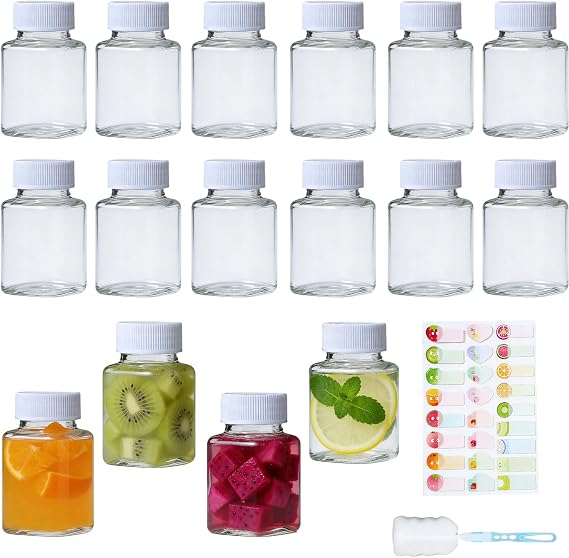 16 Pack 100ml Plastic Bottles With Lids