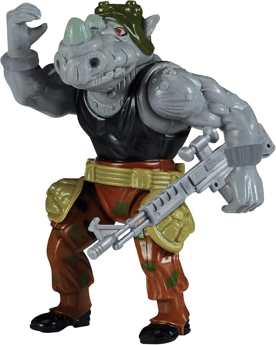Teenage Mutant Ninja Turtles Playmates Toys Teenage Mutant Ninja Turtles 4" Original Classic Rocksteady Basic Figure, 81009