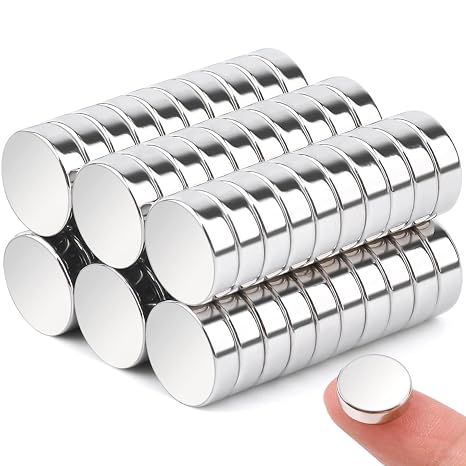 60Pack Neodymium Strong Magnets, 10x3 Small Round Rare Earth Heavy Duty Disc Magnets for Industrial, Whiteboard, Kitchen Cabinet, Tool Storage