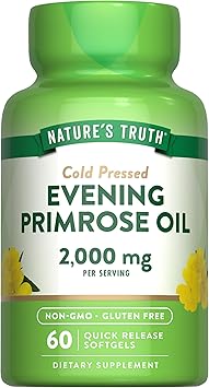 Nature's Truth Evening Primrose Oil Softgels | Cold Pressed | Non-GMO & Gluten Free Supplement