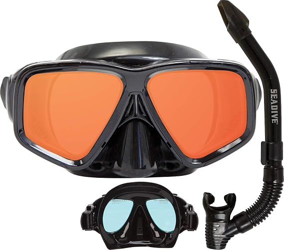 Seadive Oceanways SeeSharp HD Mask and Snorkel Combo (Black)