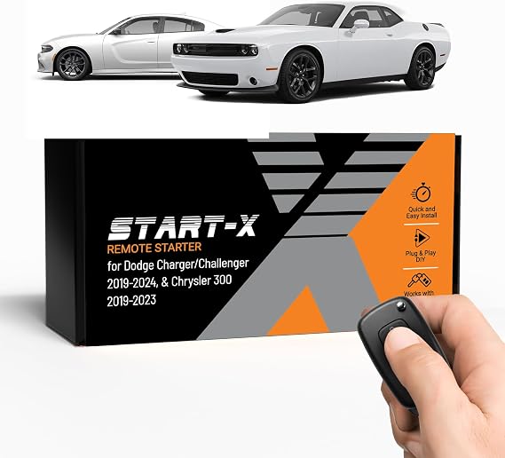 Start-X Remote Starter Kit for Dodge ChargerChallenger 2019, 2020, 2021, 2022, 2023, 2024 & Chrysler 300 2019, 2020, 2021, 2022, 2023 Vehicles | Push-to-Start Ignition | Plug & Play Install