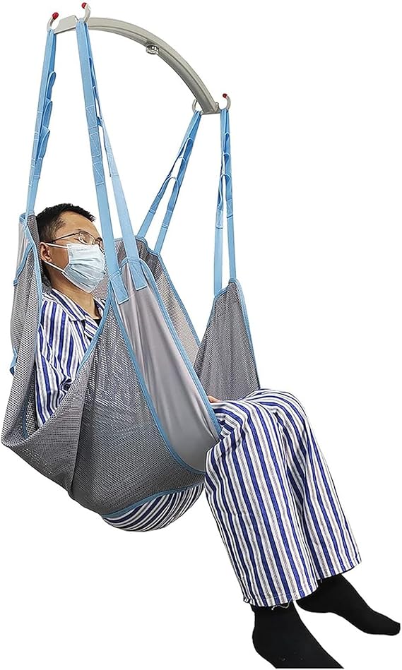 Patient Lift Sling Full Body Hoyer Lift Sling for Home Use,Universal Hygiene Sling Patient Assist Sling for a Patient Transfer and Toileting with The Aid of a Patient Hoist(Size:Medium)