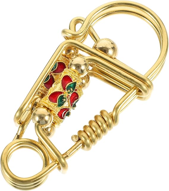 Ciieeo Brass Keychain Hook Heavy-duty Carabiner Keychain Clip Metal Key Clip for Organizing Car Home Keys for Men Outdoor Daily Use