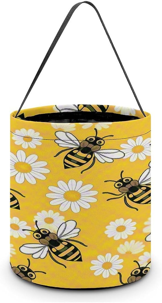 Red Cherry Pattern Printing Candy Basket Halloween Trick Or Treat Bags Gift Bucket for Holiday Party Or Daily Supplies