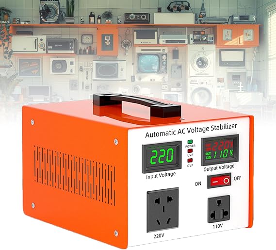Stabilizer 1000W~5000W Output 220V Voltage Output Stabilizer Heavy Duty Voltage Reglator with Built-in Step Up/Down Voltage Transformer,1000W-220V